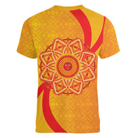 Inti Raymi Women V-Neck T-Shirt Inca Empire Spirit