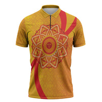 Inti Raymi Zipper Polo Shirt Inca Empire Spirit