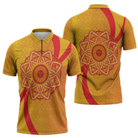 Inti Raymi Zipper Polo Shirt Inca Empire Spirit