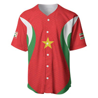 Custom Football 2026 Suriname Red Baseball Jersey Sranankondre Fubal Pluga