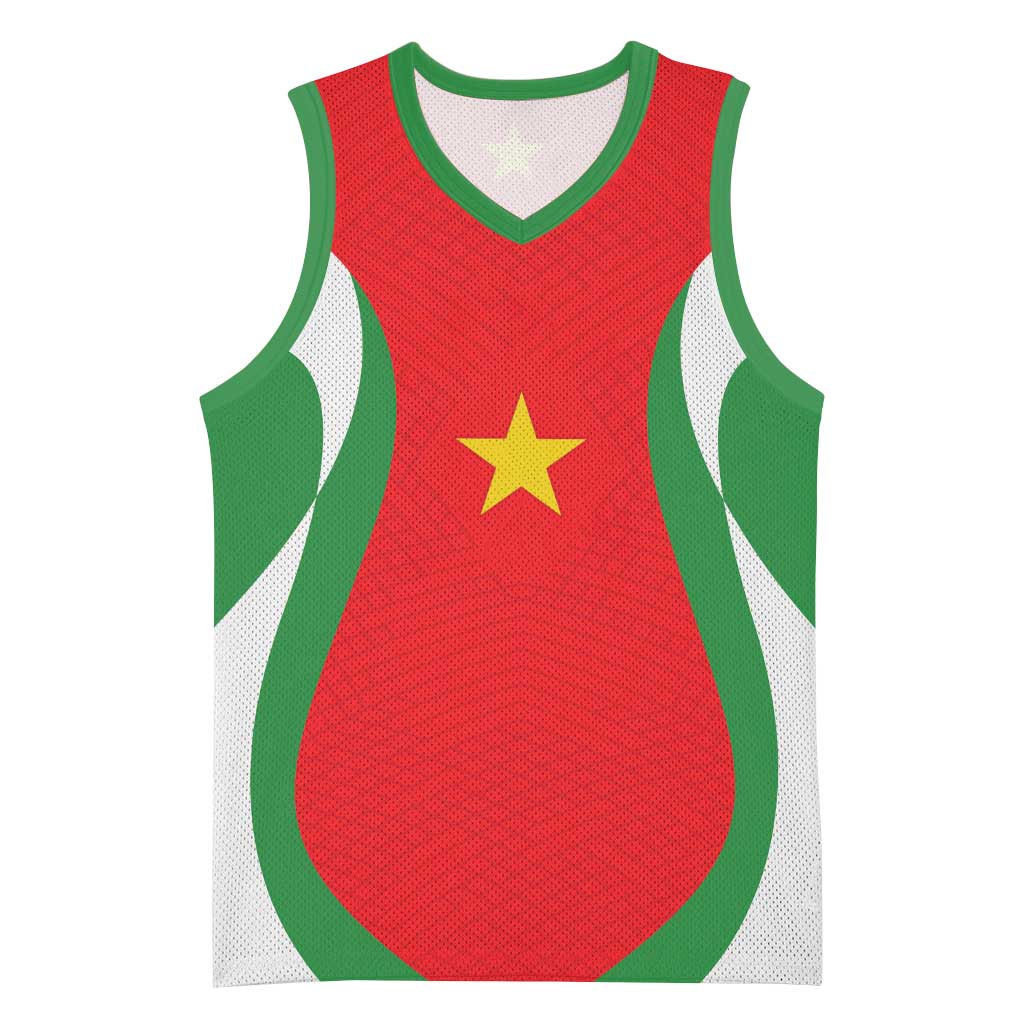 Custom Football 2026 Suriname Red Basketball Jersey Sranankondre Fubal Pluga