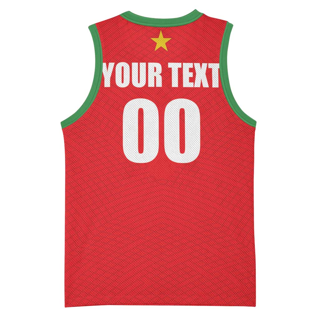 Custom Football 2026 Suriname Red Basketball Jersey Sranankondre Fubal Pluga