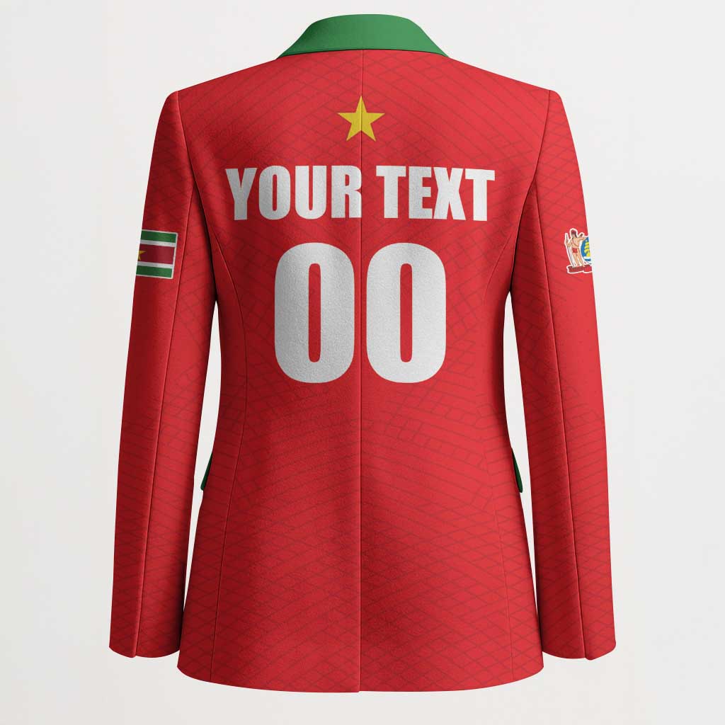Custom Football 2026 Suriname Red Blazer Sranankondre Fubal Pluga