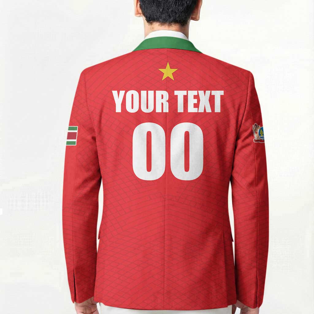 Custom Football 2026 Suriname Red Blazer Sranankondre Fubal Pluga