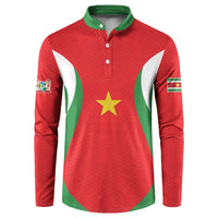 Custom Football 2026 Suriname Red Button Sweatshirt Sranankondre Fubal Pluga