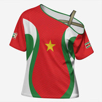 Custom Football 2026 Suriname Red Cross Shoulder Shirt Sranankondre Fubal Pluga