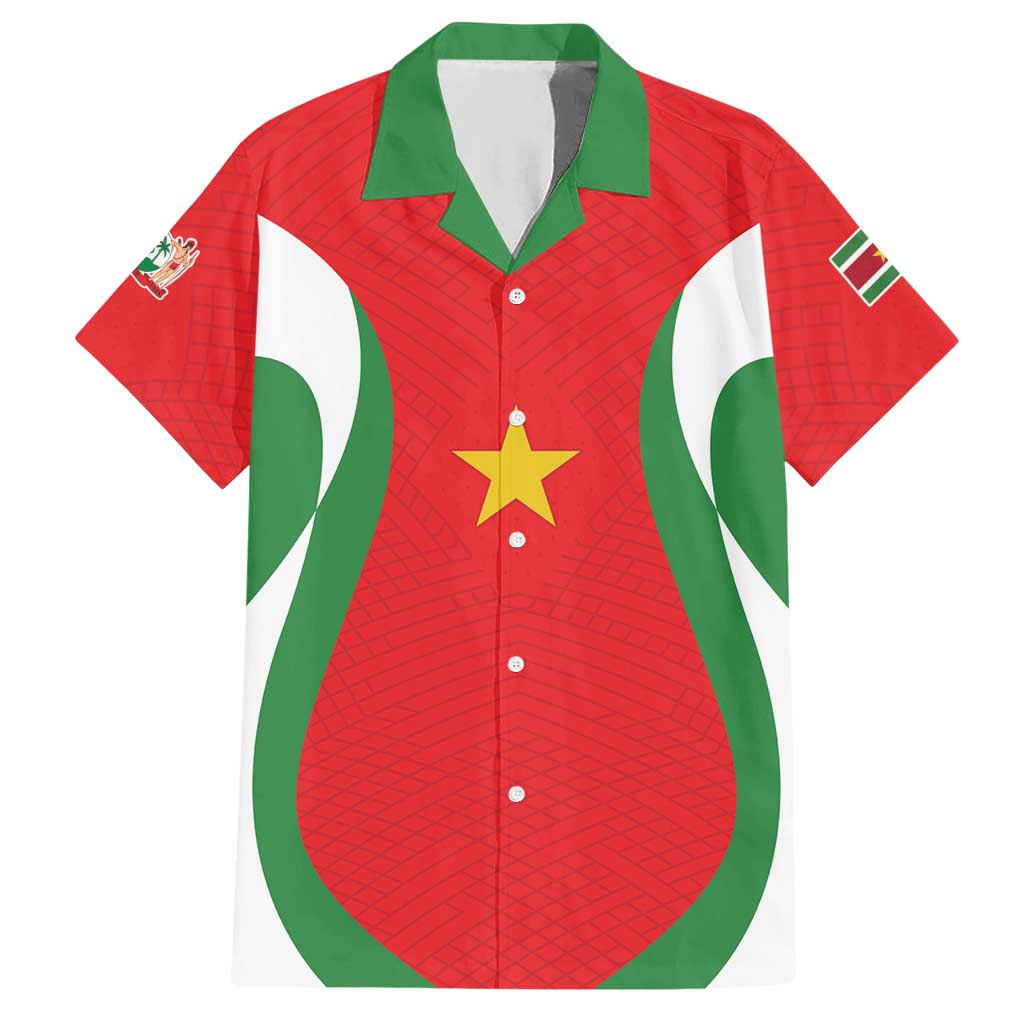 Custom Football 2026 Suriname Red Hawaiian Shirt Sranankondre Fubal Pluga
