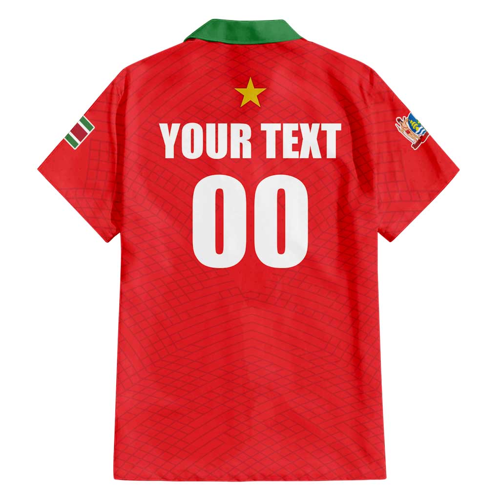 Custom Football 2026 Suriname Red Hawaiian Shirt Sranankondre Fubal Pluga