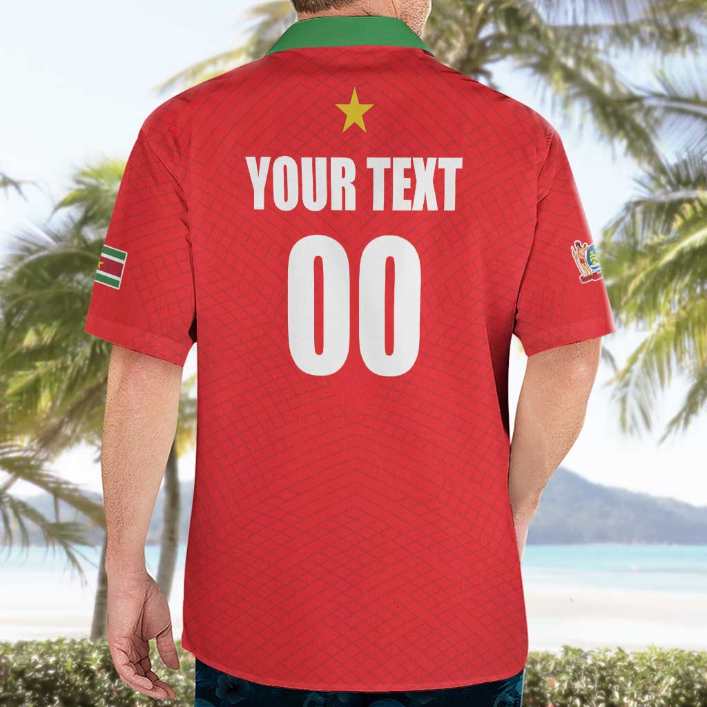 Custom Football 2026 Suriname Red Hawaiian Shirt Sranankondre Fubal Pluga