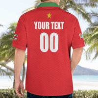 Custom Football 2026 Suriname Red Hawaiian Shirt Sranankondre Fubal Pluga