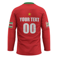 Custom Football 2026 Suriname Red Hockey Jersey Sranankondre Fubal Pluga
