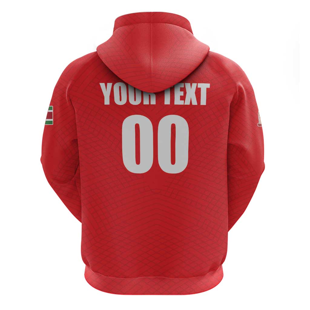 Custom Football 2026 Suriname Red Hoodie Sranankondre Fubal Pluga