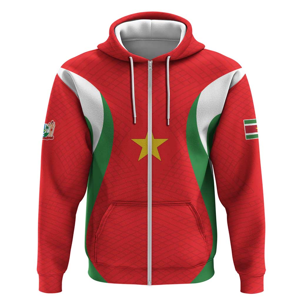 Custom Football 2026 Suriname Red Hoodie Sranankondre Fubal Pluga
