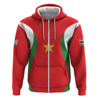 Custom Football 2026 Suriname Red Hoodie Sranankondre Fubal Pluga