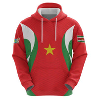 Custom Football 2026 Suriname Red Hoodie Sranankondre Fubal Pluga