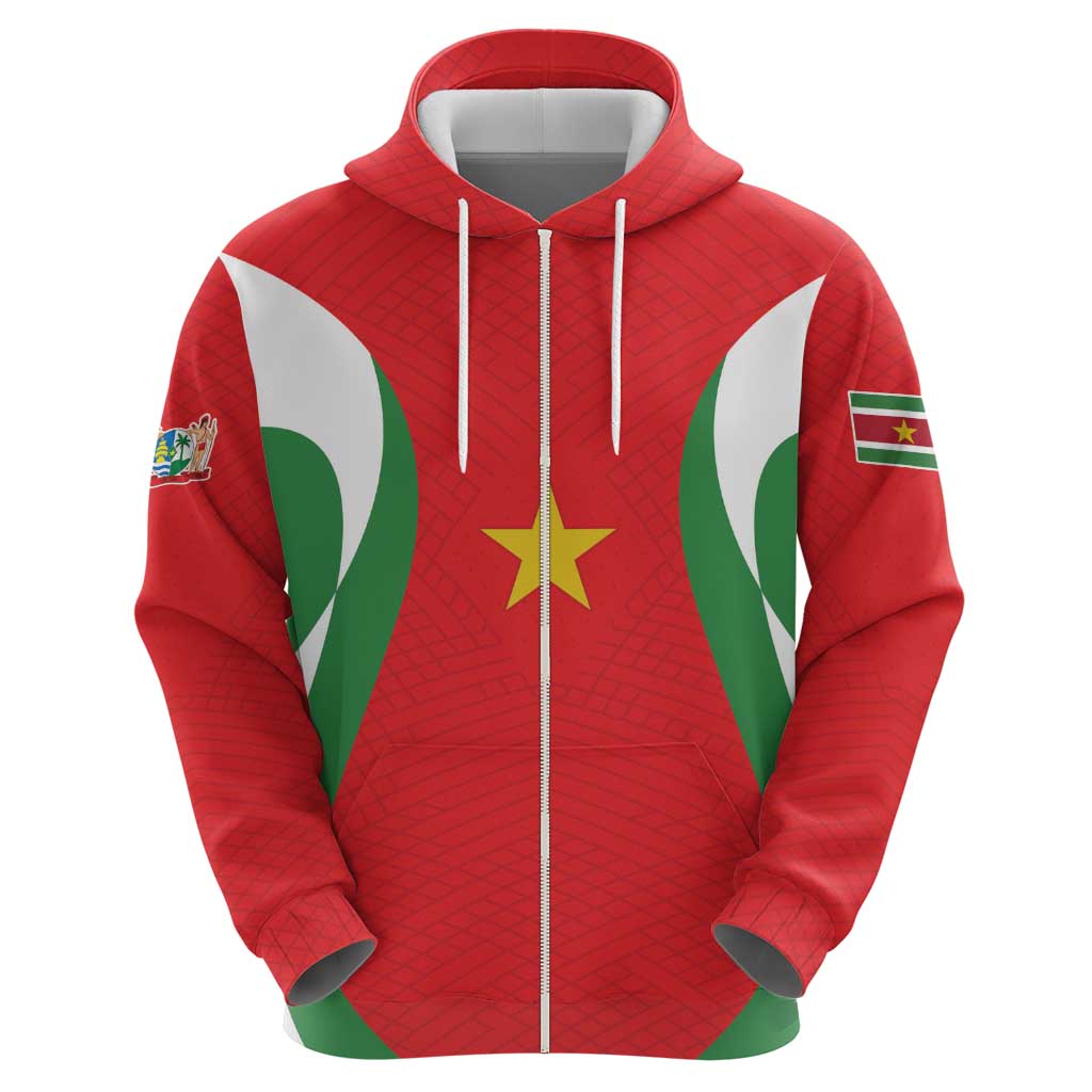 Custom Football 2026 Suriname Red Hoodie Sranankondre Fubal Pluga