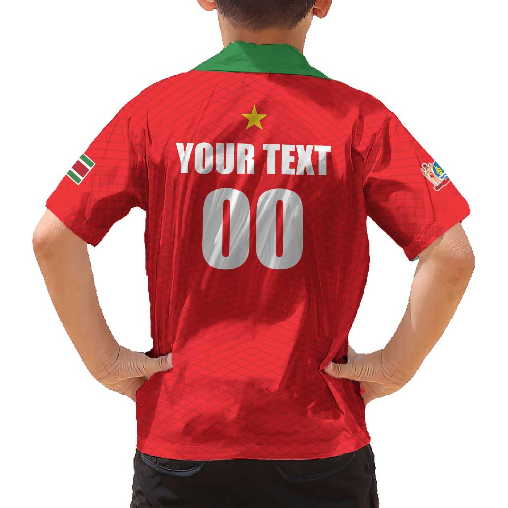 Custom Football 2026 Suriname Red Kid Hawaiian Shirt Sranankondre Fubal Pluga