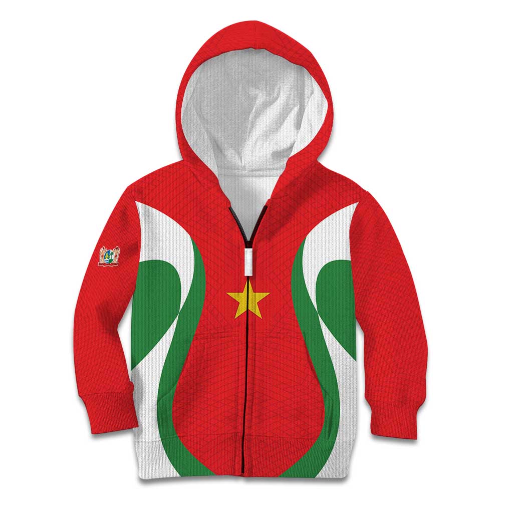 Custom Football 2026 Suriname Red Kid Hoodie Sranankondre Fubal Pluga