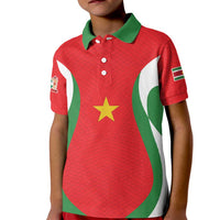 Custom Football 2026 Suriname Red Kid Polo Shirt Sranankondre Fubal Pluga