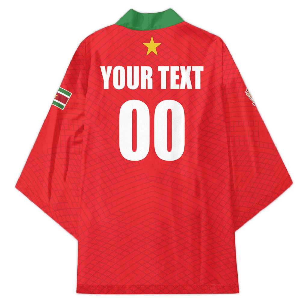 Custom Football 2026 Suriname Red Kimono Sranankondre Fubal Pluga