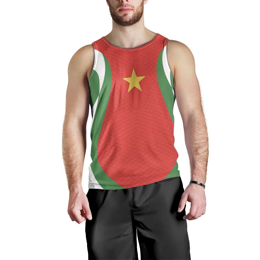 Custom Football 2026 Suriname Red Men Tank Top Sranankondre Fubal Pluga