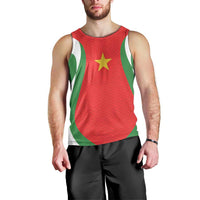 Custom Football 2026 Suriname Red Men Tank Top Sranankondre Fubal Pluga
