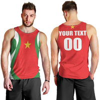 Custom Football 2026 Suriname Red Men Tank Top Sranankondre Fubal Pluga