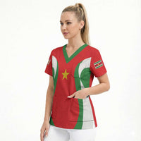 Custom Football 2026 Suriname Red Scrub Top Sranankondre Fubal Pluga