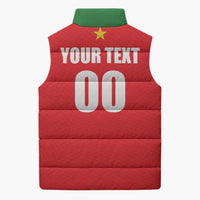 Custom Football 2026 Suriname Red Sleeveless Puffer Jacket Sranankondre Fubal Pluga