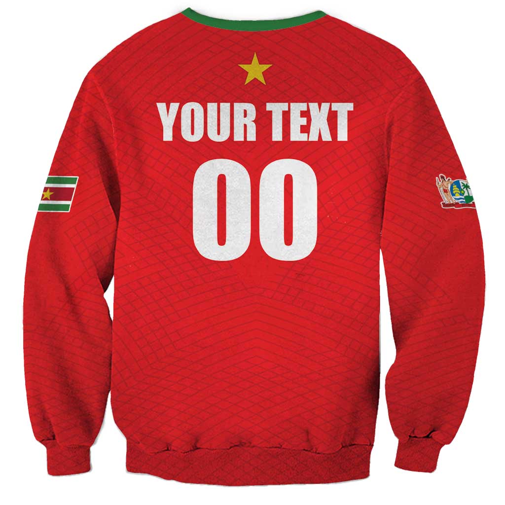Custom Football 2026 Suriname Red Sweatshirt Sranankondre Fubal Pluga