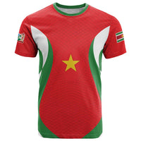 Custom Football 2026 Suriname Red T Shirt Sranankondre Fubal Pluga