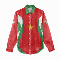 Custom Football 2026 Suriname Red Women Casual Shirt Sranankondre Fubal Pluga