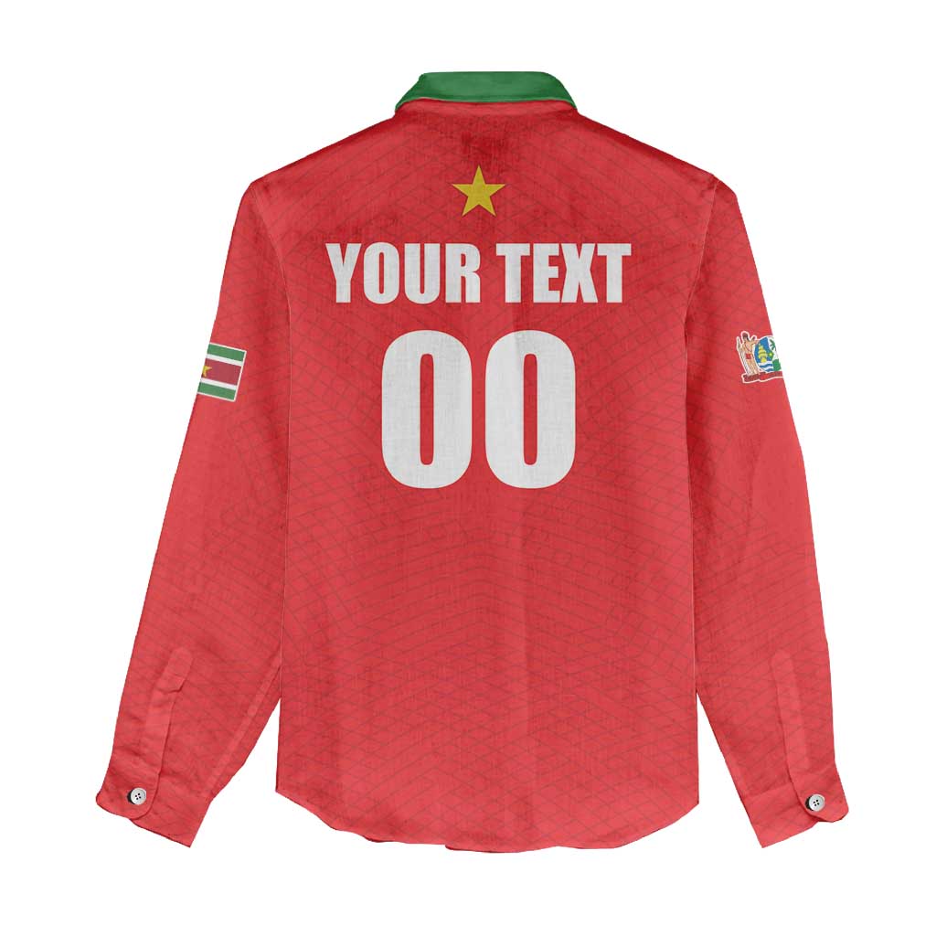 Custom Football 2026 Suriname Red Women Casual Shirt Sranankondre Fubal Pluga