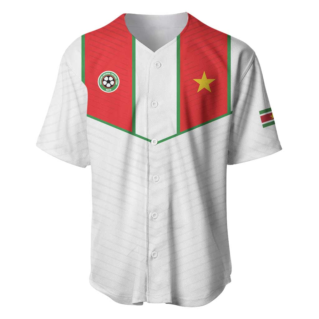 Custom Football 2026 Suriname White Baseball Jersey Natio Together We Rise