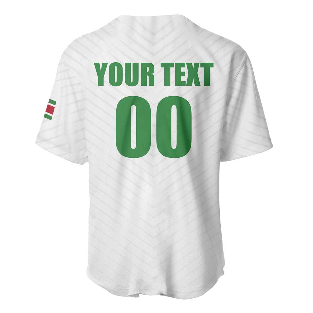 Custom Football 2026 Suriname White Baseball Jersey Natio Together We Rise