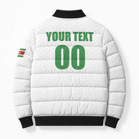 Custom Football 2026 Suriname White Bomber Puffer Jacket Natio Together We Rise