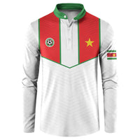 Custom Football 2026 Suriname White Button Sweatshirt Natio Together We Rise