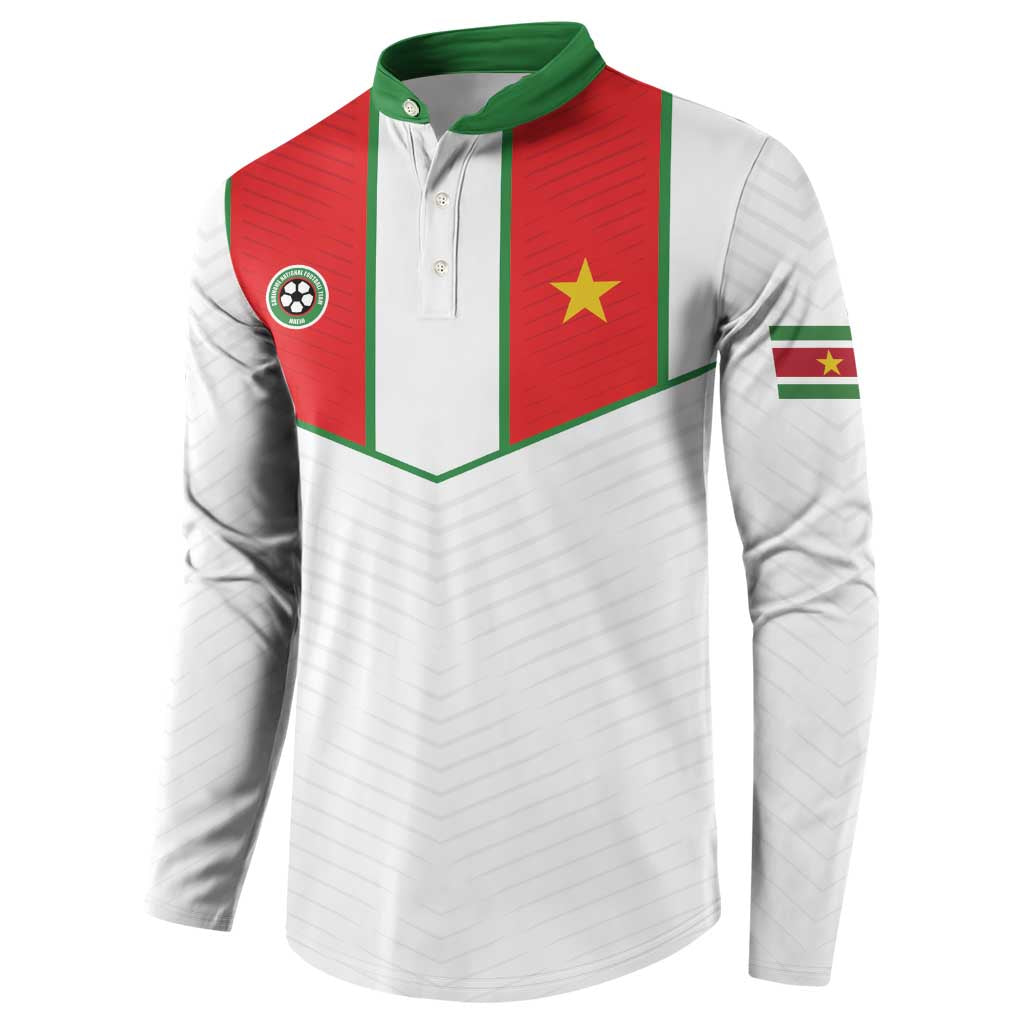 Custom Football 2026 Suriname White Button Sweatshirt Natio Together We Rise
