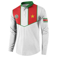 Custom Football 2026 Suriname White Button Sweatshirt Natio Together We Rise