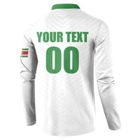 Custom Football 2026 Suriname White Button Sweatshirt Natio Together We Rise