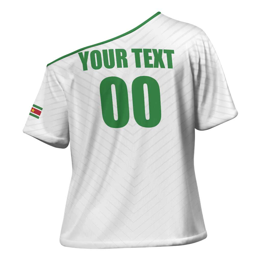 Custom Football 2026 Suriname White Cross Shoulder Shirt Natio Together We Rise