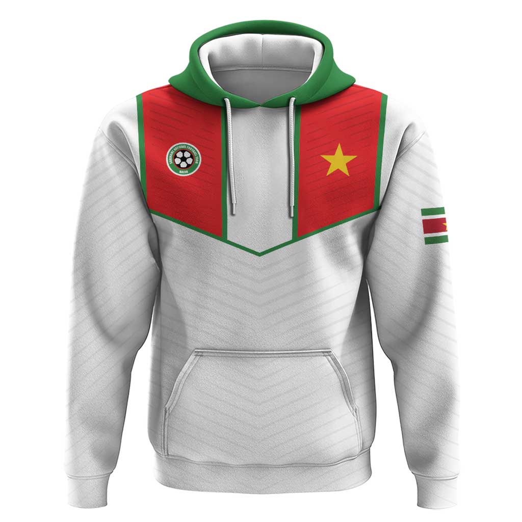 Custom Football 2026 Suriname White Hoodie Natio Together We Rise