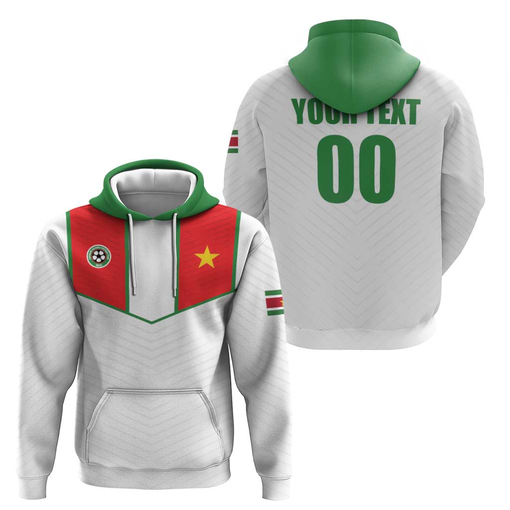 Custom Football 2026 Suriname White Hoodie Natio Together We Rise