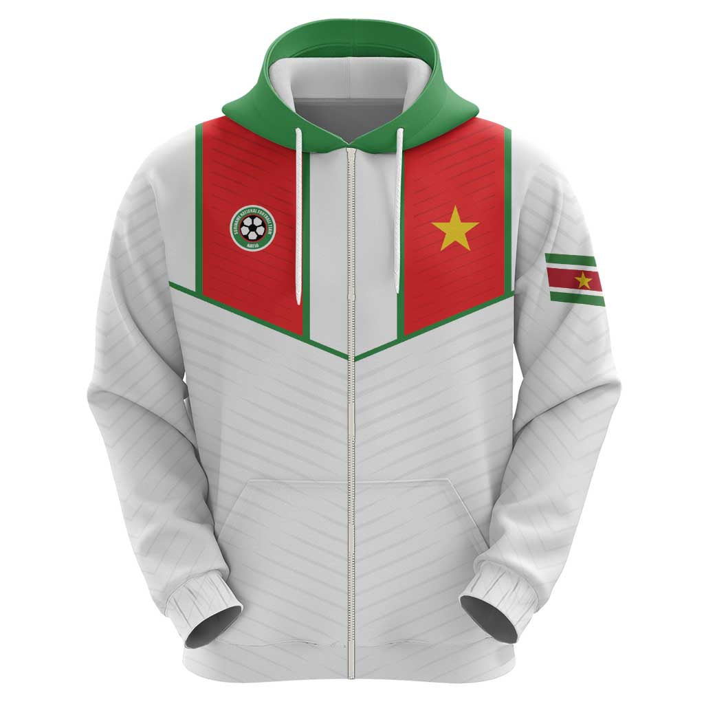 Custom Football 2026 Suriname White Hoodie Natio Together We Rise