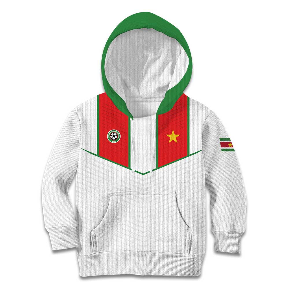 Custom Football 2026 Suriname White Kid Hoodie Natio Together We Rise
