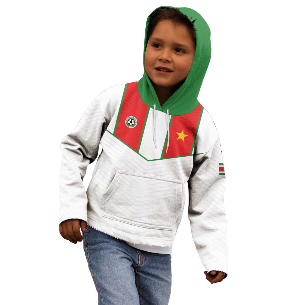 Custom Football 2026 Suriname White Kid Hoodie Natio Together We Rise