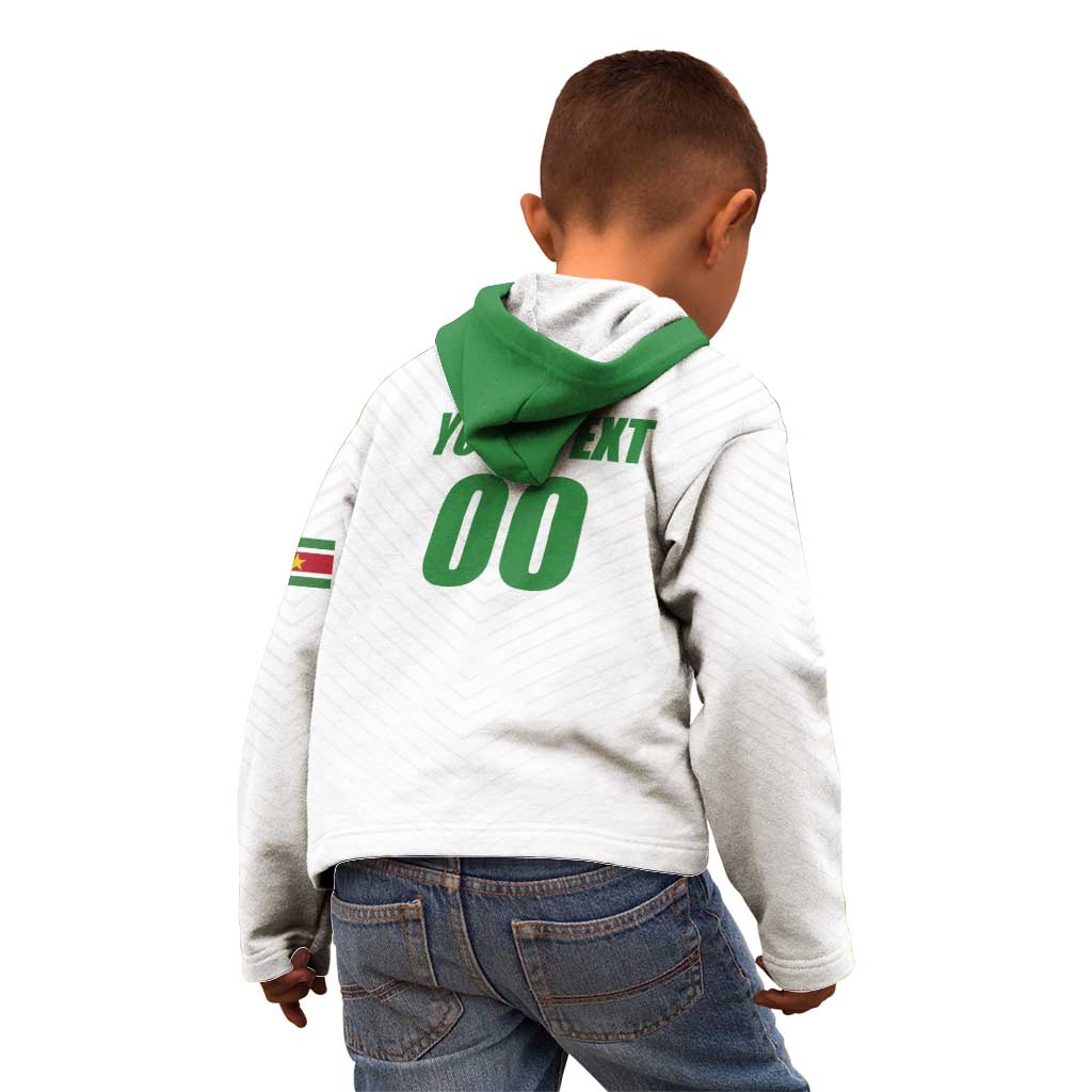 Custom Football 2026 Suriname White Kid Hoodie Natio Together We Rise