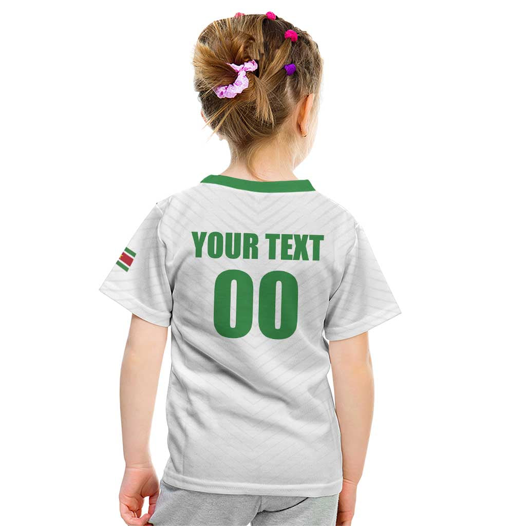 Custom Football 2026 Suriname White Kid T Shirt Natio Together We Rise