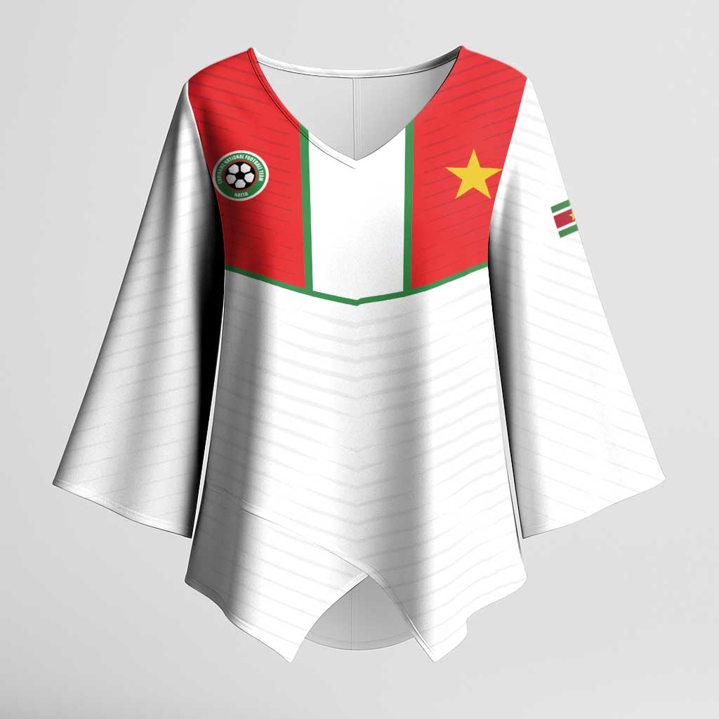 Custom Football 2026 Suriname White Kimono Sleeve Blouse Natio Together We Rise