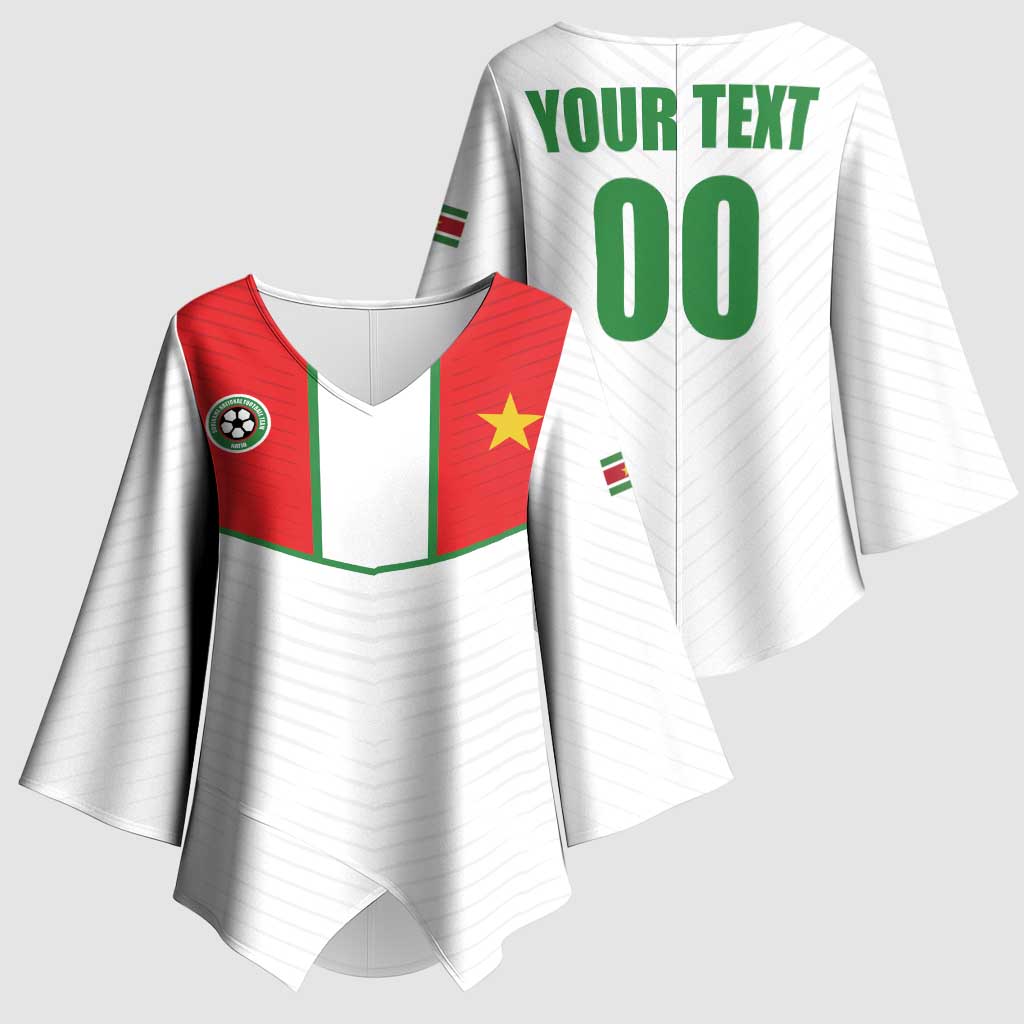 Custom Football 2026 Suriname White Kimono Sleeve Blouse Natio Together We Rise